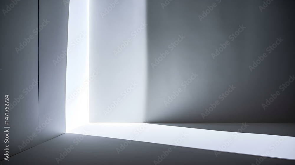 custom made wallpaper toronto digitalAbstract Minimalist Room Corner with Light and Shadow: Clean and Simple Interior Design for Architectural Concepts, Backgrounds, and Modern Aesthetics