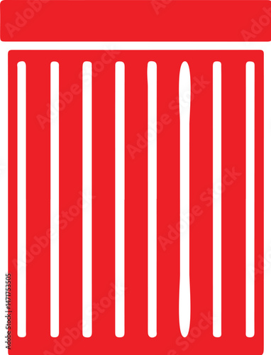Delete icon for web and mobile. Adobe Illustrator Artwork.
