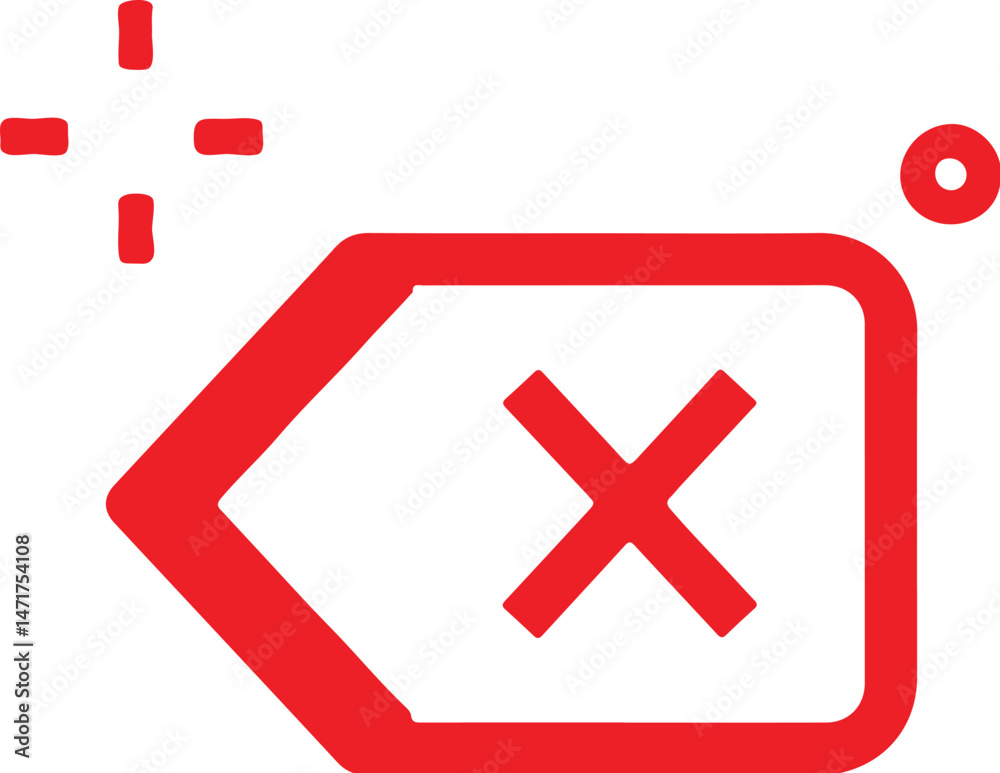 Obraz premium Delete icon for web and mobile. Adobe Illustrator Artwork.
