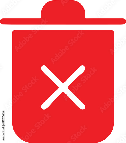 Delete icon for web and mobile. Adobe Illustrator Artwork.