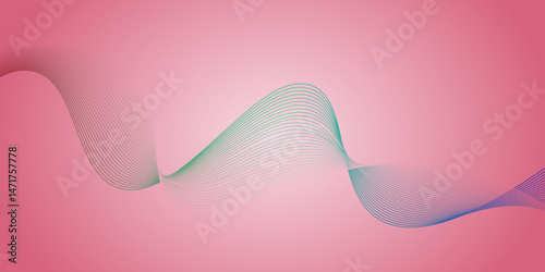 Wave lines created using blend tool. Abstract blue wavy lines Digital frequency track equalizer background. graphic design template banner business wave. Curved wave smooth stripe seamless pattern.