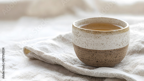 Cozy caf branding with coffee flat lay warm light lifestyle handmade cup scene