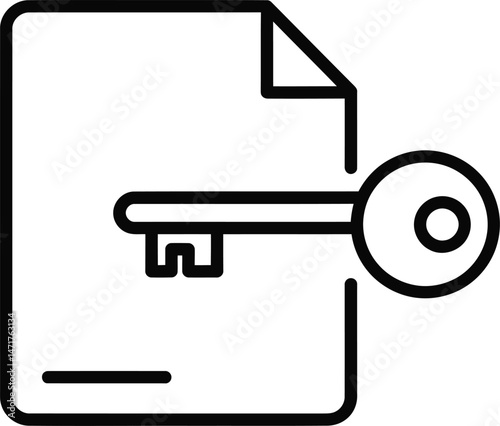 Document Key Concept: An emblematic key unlocks the secrets of a contract document, symbolizing access, security, and the power of knowledge. It's a metaphor for revealing hidden information.
