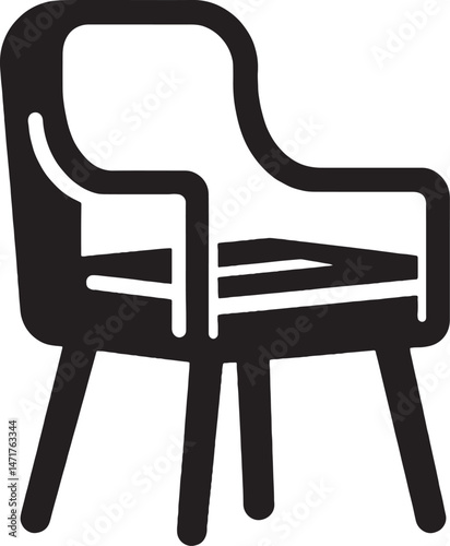Modern Chair Design Detailed Vector Illustration for Furniture Interior Design and Catalogs