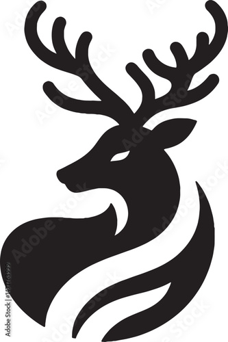 Detailed Illustration of a Majestic Deer in a Natural Setting