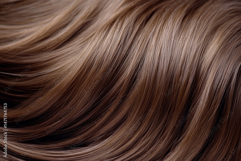 Fototapeta premium Close up of flowing brown hair