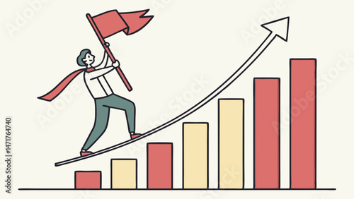 Leadership and Business Growth Achievement Vector