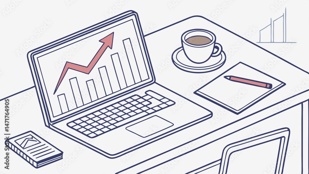 Obraz premium Bullish Market and Stock Growth Vector with Green Arrow