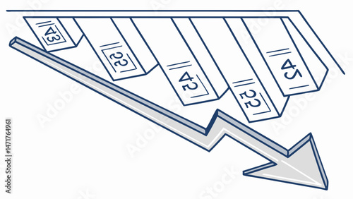  Financial Stock Price Ticker Chart – Vector Illustration
