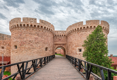 Zindan Gate, one of the gates in the complex of Belgrade Fortress in Belgrade, Serbia. Finished between 1440 and 1456, it is one of the landmarks of the fortress.