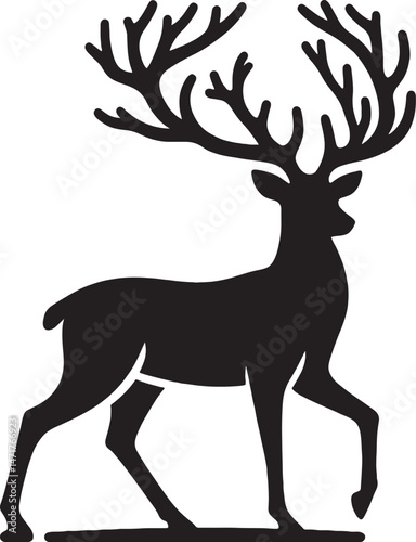 Detailed Illustration of a Majestic Deer in a Natural Setting
