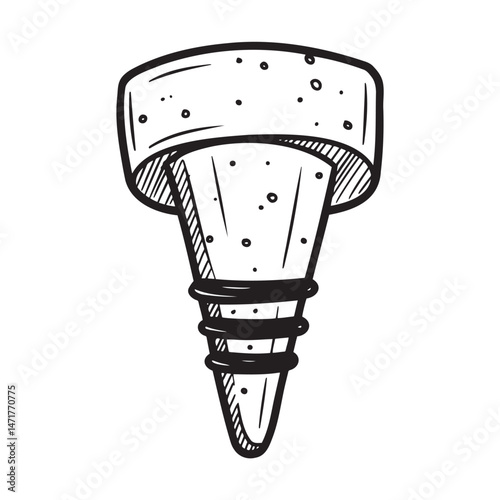 wine cork stopper,Cork stopper, simple and functional, featuring a textured design in a hand-drawn style