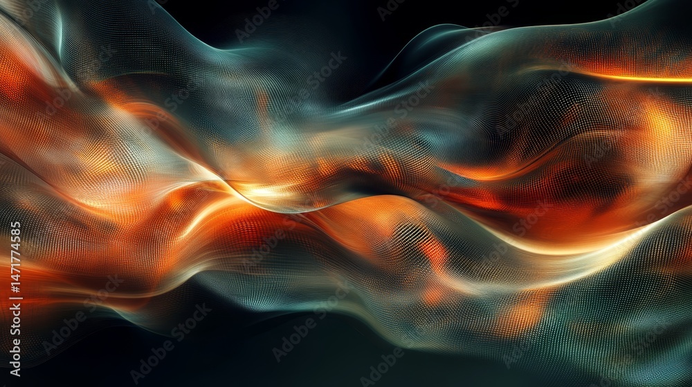 Fototapeta premium Dynamic abstract design with flowing, vibrant hues.