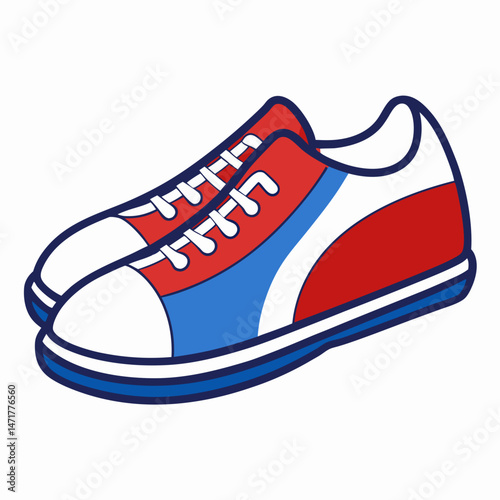 Simple Bowling Shoes Vector on White Background