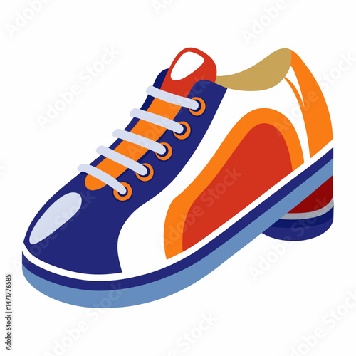 Simple Bowling Shoes Vector on White Background
