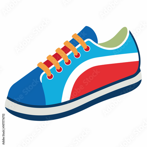 Simple Bowling Shoes Vector on White Background