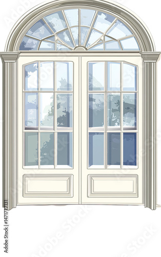 Elegant double arched entryway