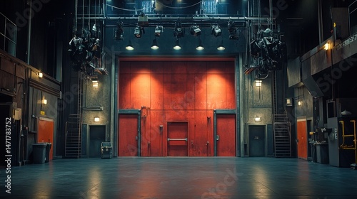 Empty theater backstage