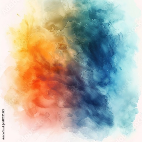 A soft watercolor splash blending multiple colors, creating a smooth transition with a blurred effect.