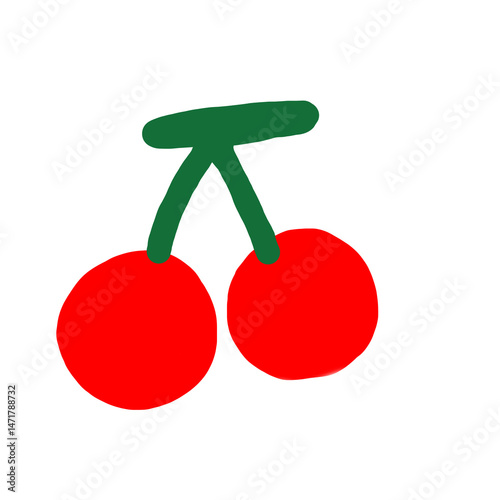 red apple on white background