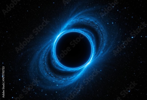 Image of a black hole in the middle of a galaxy
