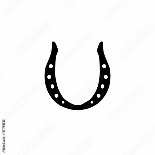 horseshoe on white