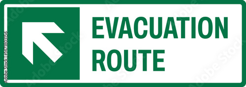 emergency and first aid safety signs v2 uppercase text_evacuation route_landscape size 1/2 a4,a3,a2,a1 	
