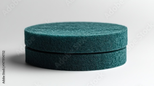Dark teal circular polishing pad