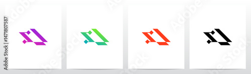 Cyber Science Fiction Modern Initial Logo Design U