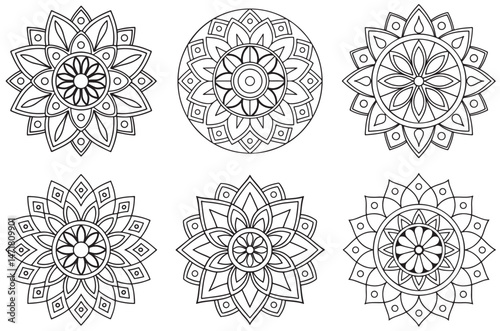 Minimalist Black and White Mandala Designs for Home Decor and Branding