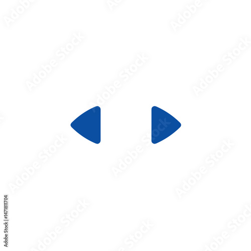 Free Download Play buttons icon in dark blue on a white background, minimalist style, media control symbol - GFXLoad