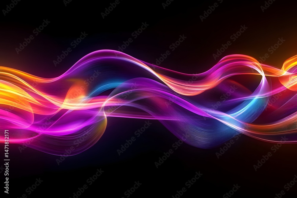 Naklejka premium Abstract Colorful Wave Background