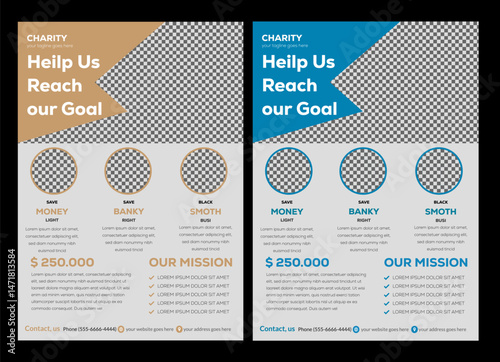 Charity Flyer  Humanitarian Charity flyer, social media and story bundle set template  Charity Fundraising Flyer Template Help and Donate Today. set of print flyer or poster template for Charity fundr