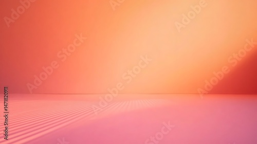 Peach Studio Background with Soft Light.