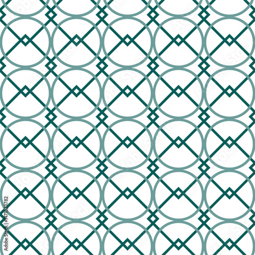 Seamless vector pattern with bright geometric shapes. For printing, packaging, textiles