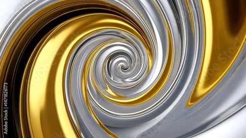 Captivating golden and silver metallic swirl background for luxury brand promotion