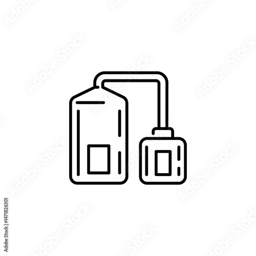 Brewing tank icon. Simple beer brewing tank system icon for social media, app and web design. Vector illustration.