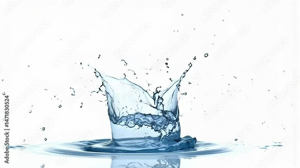 Stunning Water Splash Crown Formation Pure Aqua Liquid Droplet Texture Background Stunning Water Splash Crown Formation Pure Aqua Liquid Droplet Texture Background