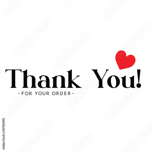 Thank You for Your Order. Elegant Thank You for Your Order Design with Stylish Graphics. Sophisticated Thank You for Your Purchase Image with Modern Elements. Chic Thank You for Your Order Graphic