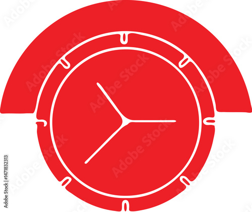 Clock icon for web and mobile. Adobe Illustrator Artwork.