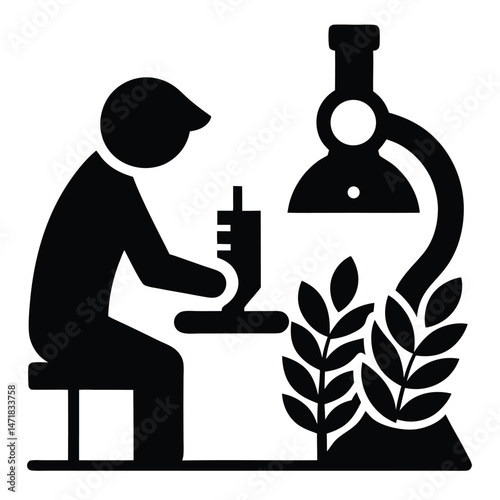 Ai lab analyzing genetic traits of high yield crop