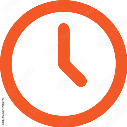 Clock icon for web and mobile. Adobe Illustrator Artwork.