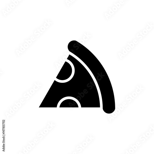 pizza slice, italian food icon