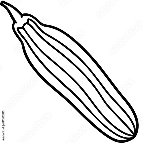 Okra outline vector