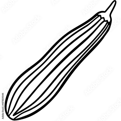 Okra outline vector