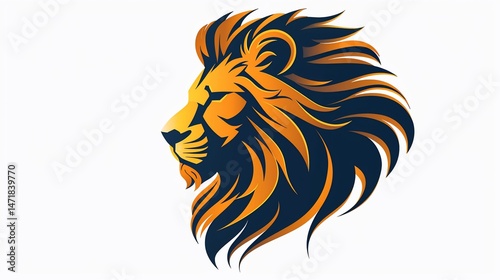Majestic Lion Head Profile: A Fierce and Elegant Design