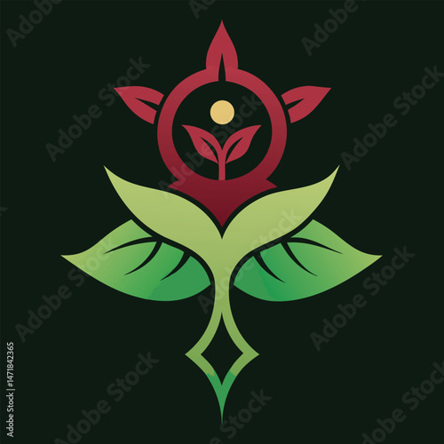 Imaginary floral glyph design representing a mythical language in decorative fantasy style.
