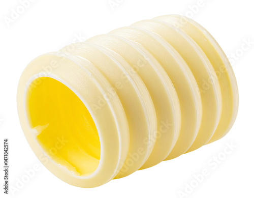 Obraz na płótnie Butter Curl Isolated Fresh Dairy Food Ingredient Cooking Element Transparent PNG w salonie