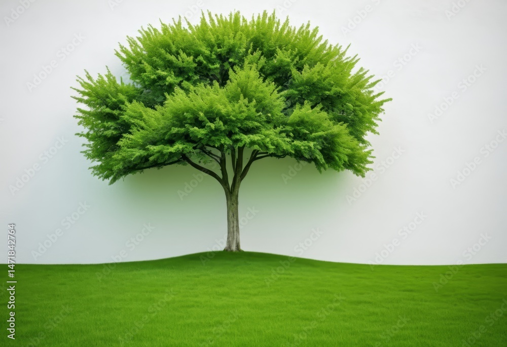 Obraz premium There is one standing on a grassy hill