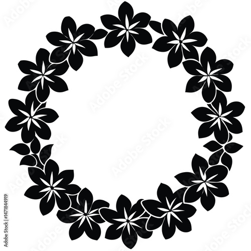 Colorful Hawaiian lei vector design showcasing a traditional flower garland used in island celebrations.